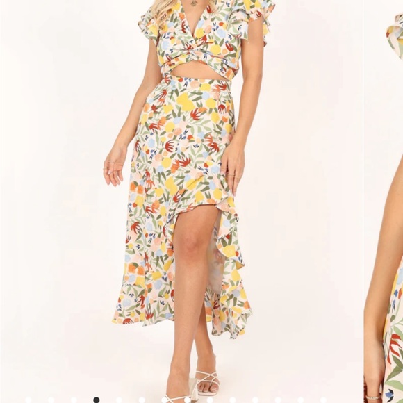 Floral Ruffle Wrap Dress - Picture 1 of 1